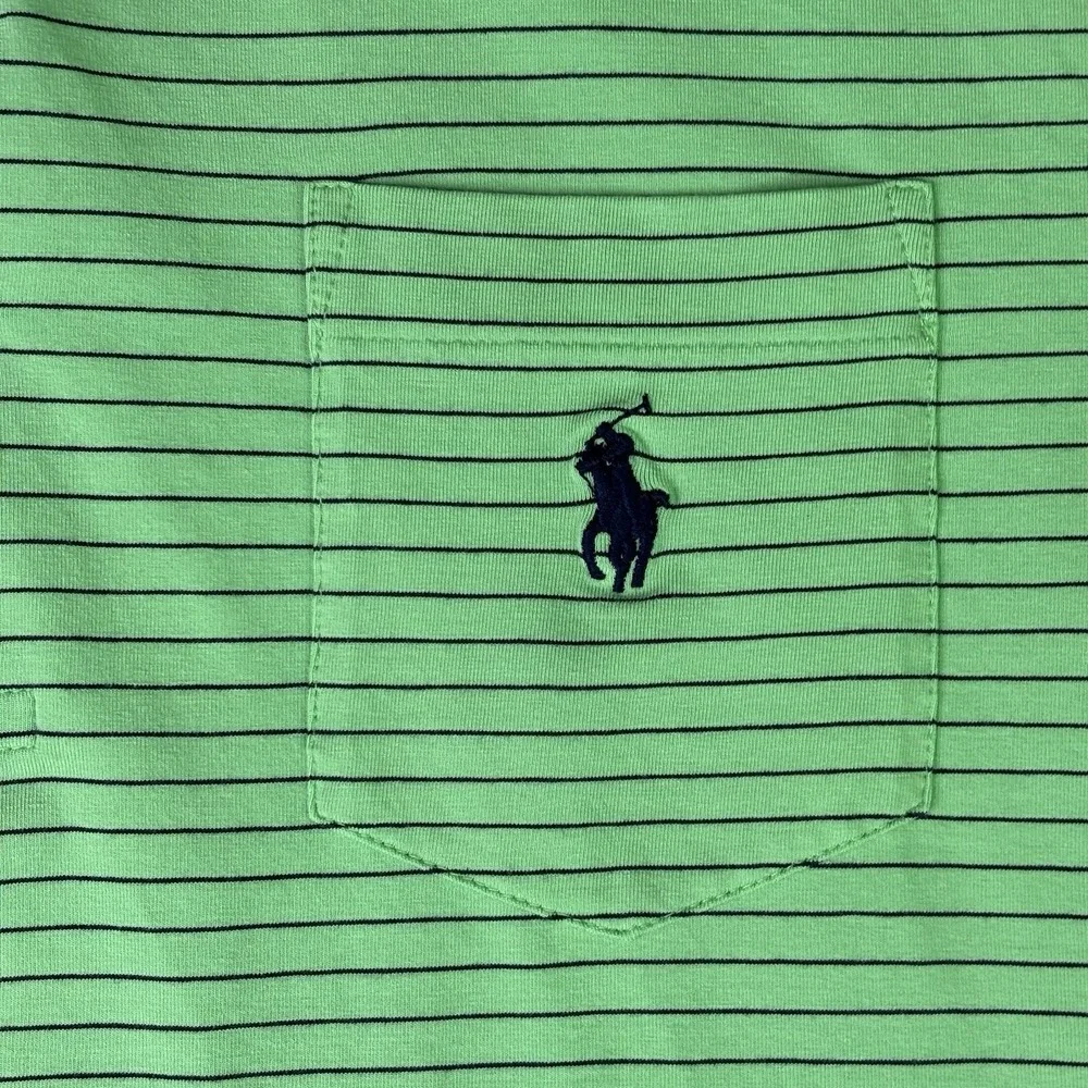Ralph Lauren Polo Golf Stretch Isle Men XL Short Sleeve Green‎ Stripes Pony Logo